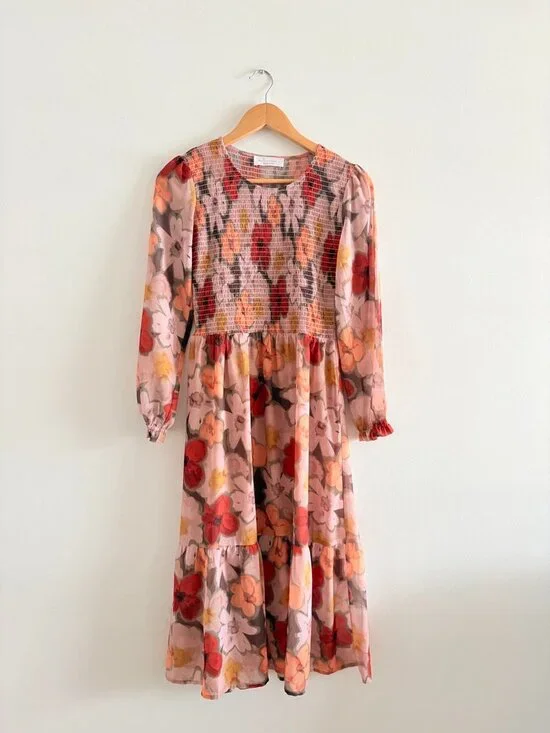 Jillian Harris Grace Midi Dress Mad About Style Fall 2023 Jilly Box Small - Picture 4 of 7